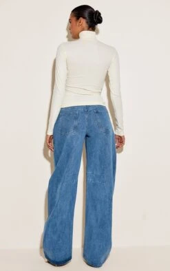 Prettylittlething Mid Blue Wash Seam Detail Barrel Jean 7 Prettylittlething Mid Blue Wash Seam Detail Barrel Jean -Pretty Little Thing Shop 137916e12cb08d16e068ece24d893ac7ca20db79 CNM6030 3 mid blue wash seam detail barrel jean