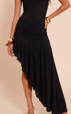 Prettylittlething Black Double Mesh Ruched Waist Midi Dress -Pretty Little Thing Shop 138392c4ece21f57e151dbd779b97dd8c92ef5b2 CNN3573 4 black double mesh ruched waist midi dress