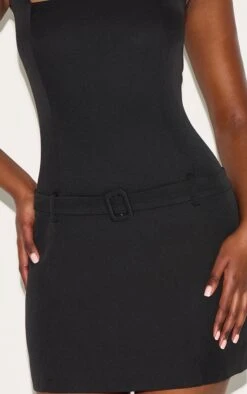 Prettylittlething Black Scoop Neck Belted Shift Dress -Pretty Little Thing Shop 138e6a1d2f52550b7c9c0af2c07dc2ff571f3b88 CNM1511 4 black scoop neck belted shift dress