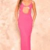 Prettylittlething Hot Pink Textured Cut Out Detail Strappy Midi Dress -Pretty Little Thing Shop 142b0b7bc0cfaa3ef378ba0596c699d63f270f27 cnj1123 1