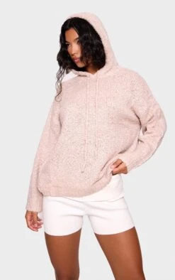 Prettylittlething Oatmeal Textured Bobble Knit Hoodie -Pretty Little Thing Shop 14b44fd507b9c3612105629966b84db6dc65afa6 cnj6087 1