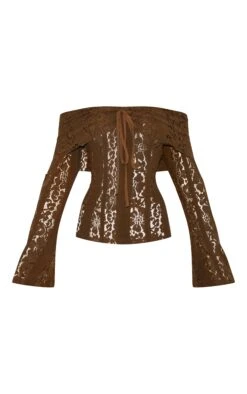 Prettylittlething Chocolate Fitted Lace Flared Sleeve Bardot Top 9 Prettylittlething Chocolate Fitted Lace Flared Sleeve Bardot Top -Pretty Little Thing Shop 14c584fff502c311bb32c67c26f46a4e5ecd9614 CNL7494 5 chocolate fitted lace flared sleeve bardot top