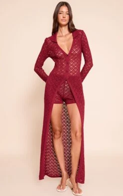 Wine Crochet Knit Mini Shorts -Pretty Little Thing Shop 152ca75f774e689ec594db45f38738871d107b2e CNO2529 4 wine crochet knit mini shorts