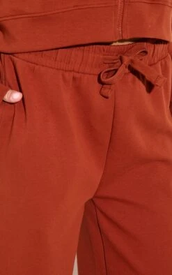 Prettylittlething Ginger Interlock Wide Leg Split Hem Sweatpants -Pretty Little Thing Shop 154e3d0398baa3a992792d07548a63382aa28ad7 CNL8059 4 ginger interlock wide leg split hem joggers