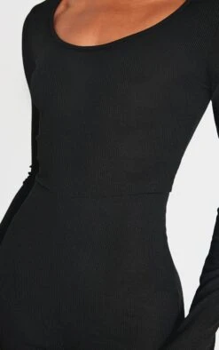 Prettylittlething Black Ribbed Long Sleeve Scoop Neck Jumpsuit 8 Prettylittlething Black Ribbed Long Sleeve Scoop Neck Jumpsuit -Pretty Little Thing Shop 155685112f11de0aeccc273d4f3fb61426682031 cmv4852 4