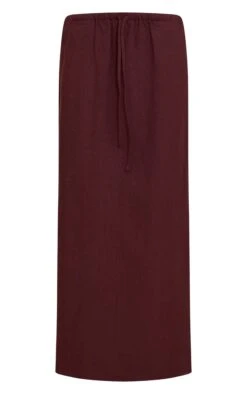 Prettylittlething Deep Chocolate Premium Linen Drawstring Maxi Skirt -Pretty Little Thing Shop 15a0622098c48cf91be830e2d08d9234d45efd41 CNM6661 5 deep chocolate premium linen drawstring maxi skirt
