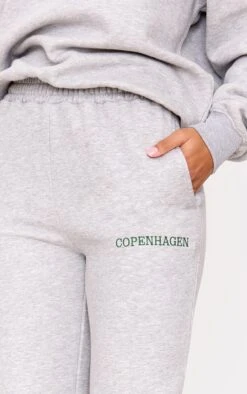 Prettylittlething Ash Grey Copenhagen Embroidered Wide Leg Cuffed Sweatpants -Pretty Little Thing Shop 16467aeda370e9239ce0047c4ca4a635542bb804 cnl9676 4