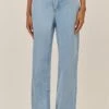 PRETTYLITTLETHING Light Blue Wash High Waist Straight Leg Jeans