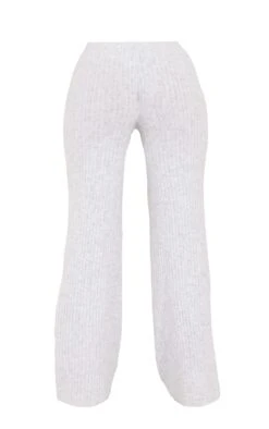 Prettylittlething Grey Luxe Rib Knit Wide Leg Pants -Pretty Little Thing Shop 169be40ac271b7189e26de51c3a22a9c796ef45e cmz1687 5