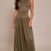 Prettylittlething Khaki Double Layer Jersey Dropped Waist Maxi Dress -Pretty Little Thing Shop 1720f08e7b6fd5d5d821d67d316ac6e5ed6529f4 CNN8448 1 khaki double layer jersey dropped waist maxi dress