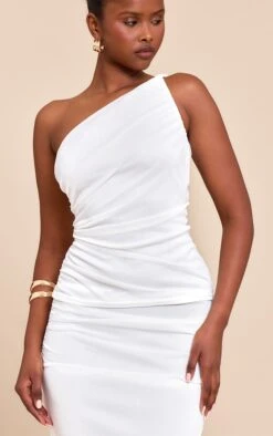 Prettylittlething White Mesh Asymmetric Long Top -Pretty Little Thing Shop 1741389acde217176697aa83cbb37f638e9eb035 CNM9917 4 white mesh asymmetric long top