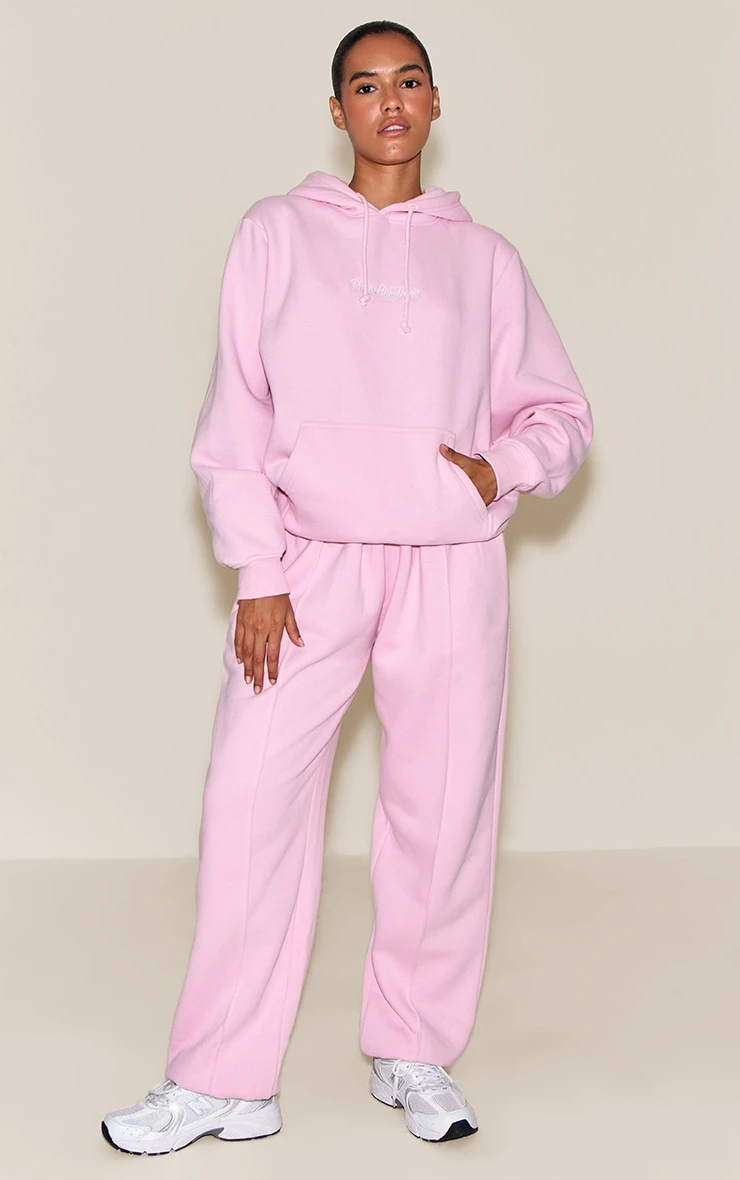 Pink Pintuck Oversized Cuffed Sweatpant 1 Pink Pintuck Oversized Cuffed Sweatpant