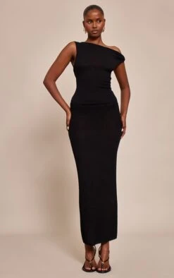 Prettylittlething Black Towelling Fine Knit Asymmetric Top -Pretty Little Thing Shop 1910f0b61141af8df455611fa422540d42bb1941 CNN7202 3 black towelling fine knit asymmetric top