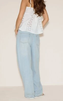 Prettylittlething Light Blue Lightweight Slouchy Wide Leg Jean -Pretty Little Thing Shop 197cb8875b220936f2e21fc15efdd7cf7a68c2ba CNM4703 3 light blue lightweight slouchy wide leg jean