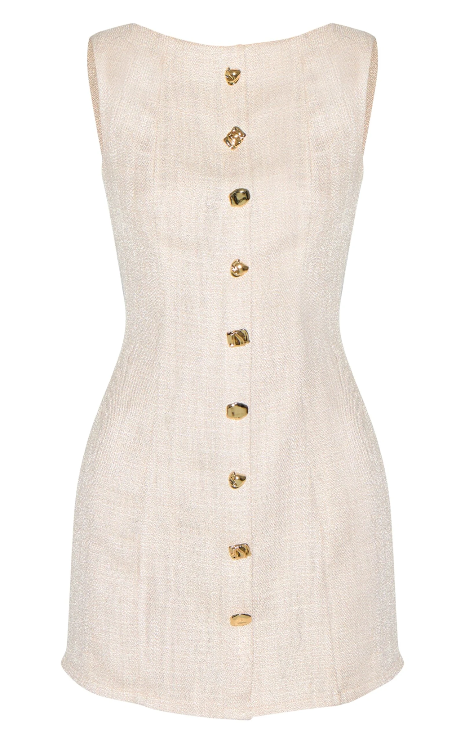 Prettylittlething Stone Twill Button Down Bodycon Dress 5 Prettylittlething Stone Twill Button Down Bodycon Dress - Image 5