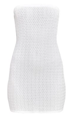 Cream Textured Bandeau Bodycon Dress -Pretty Little Thing Shop 19e7d2d93f95fa3f607bd778eefd27281551984c CNO1478 5 cream textured bandeau bodycon dress