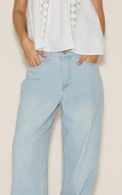 Prettylittlething Light Blue Lightweight Slouchy Wide Leg Jean -Pretty Little Thing Shop 1a16c6e8fee07e2c8b0ae2780fc69060f9032642 CNM4703 4 light blue lightweight slouchy wide leg jean