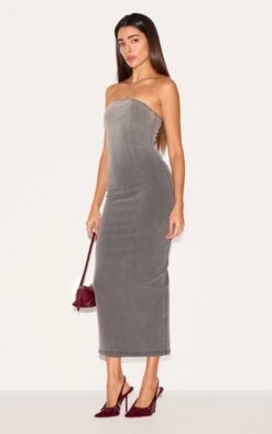 Prettylittlething Grey Ombre Stretch Denim Strapless Midaxi Dress -Pretty Little Thing Shop 1a6ab6d9cb61fdd9e095db712e0fb90110377a22 CNL6897 3 grey ombre strapless midaxi dress