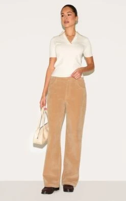 Prettylittlething Cream Knitted Contrast Polo Collar Top -Pretty Little Thing Shop 1af63782137c3963238de7d83821d895b3e0bbba CNM7666 3 cream knitted contrast polo collar top