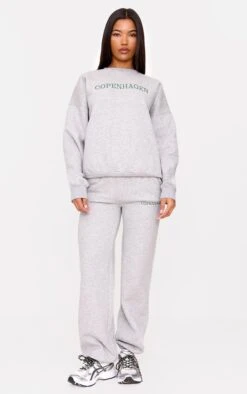 Prettylittlething Ash Grey Copenhagen Embroidered Wide Leg Cuffed Sweatpants -Pretty Little Thing Shop 1b39989614e13542bb51ba087e97b70fc770194d cnl9676 1