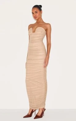 Prettylittlething Mushroom Mesh Ruched Bandeau Plunge Maxi Dress -Pretty Little Thing Shop 1b5a7936b57390f1d5667ac92b4623bbd9b82df5 CNN4824 3 mushroom mesh ruched bandeau plunge maxi dress