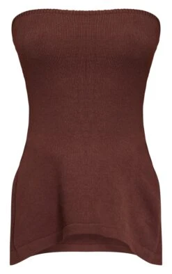 Prettylittlething Chocolate Bandeau Longline Knit Top -Pretty Little Thing Shop 1b7af8382af2d57005c91900a92510b99badc25f CNO5072 5 chocolate bandeau longline top