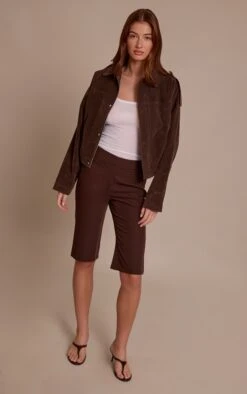 Prettylittlething Chocolate Woven Capris