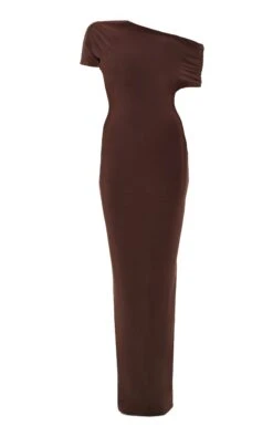 Prettylittlething Dark Chocolate Double Layer Slinky Asymmetric Ruched Sleeve Maxi Dress -Pretty Little Thing Shop 1bb676d853bea30ce6494517fddec61629915f72 cnm1610 5