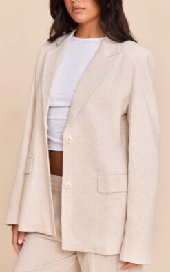 Prettylittlething Beige Tailored Linen Oversized Blazer 8 Prettylittlething Beige Tailored Linen Oversized Blazer -Pretty Little Thing Shop 1c55584b473781d3c2485c6861f1c08c789307e4 CNN5277 4 beige tailored linen oversized blazer