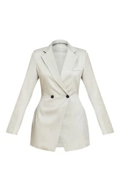 Prettylittlething Sage Woven Cinched Waist Blazer Dress -Pretty Little Thing Shop 1c8b002745b14623bb572a6caac823687c256175 CNM7917 5 sage woven cinched waist blazer