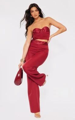 Prettylittlething Cherry Red Ruched Corset Cut Out Jumpsuit -Pretty Little Thing Shop 1cbc99a4292ff9db1a68fafac84cbef9e75a3a93 cni5804 3