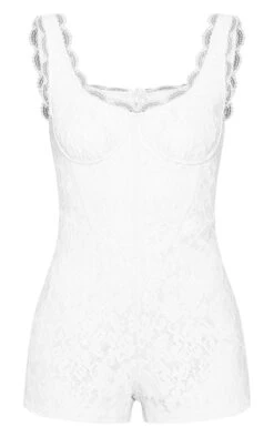 Prettylittlething Cream Lace Boning Detail Strappy Romper -Pretty Little Thing Shop 1ce0ec91749c84e02acbfcee2a0e47efbd350319 cni9359 5