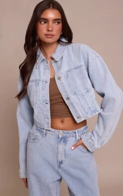 Prettylittlething Light Blue Balloon Sleeve Cropped Denim Jacket -Pretty Little Thing Shop 1cfe9a5d3df8b63a0f9b656850d84f64da420ec6 CNM9278 4 light blue balloon sleeve cropped denim jacket