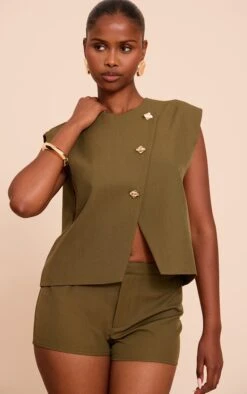 Prettylittlething Khaki Tailored Mini Shorts 9 Prettylittlething Khaki Tailored Mini Shorts -Pretty Little Thing Shop 1d7a4fcef5e6cfbe5a5d5581f2f7276078fa3864 CNN4357 1 khaki tailored mini shorts