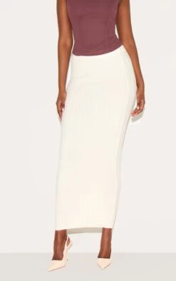 Prettylittlething Cream Rib Knit Maxi Skirt -Pretty Little Thing Shop 1deda94901546461653bd0347d65b9ecf552995a CNM7669 2 cream rib knit maxi skirt