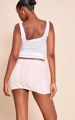 Pale Pink Lace Woven Mini Skirt -Pretty Little Thing Shop 1dffe5ecd7a66ab1c757aa87e1102da2fb6e1e06 CNO1048 3 pale pink lace woven mini skirt