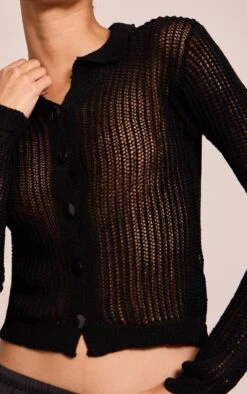 Prettylittlething Black Filagree Knit Button Up Cardigan 8 Prettylittlething Black Filagree Knit Button Up Cardigan -Pretty Little Thing Shop 1e2dcb8146478104503a5a49d720b501c6c9d16b CNO5084 4 black filagree knit button up cardigan