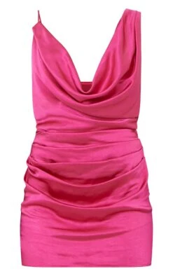 Prettylittlething Pink Satin Extreme Cowl Bodycon Dress -Pretty Little Thing Shop 1f0d85d838cf911c9b3733e4a6f82a5f5798680a CNF3770 6