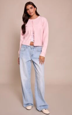 Prettylittlething Pink Crew Neck Knit Cardigan -Pretty Little Thing Shop 1f5f358c0549fef6f6aad0d8497b0eff74661a8e CNN6363 3 pink round neck knit cardigan