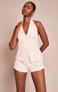 Buttercream Collar Button Down Detail Romper -Pretty Little Thing Shop 1ffe2eeb38b132ac7343595b7011c8e3d44fad22 CNO0471 1 buttercream collar button down detail playsuit