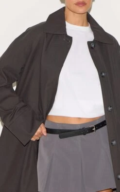 Prettylittlething Charcoal Classic Button Through Mac 6 Prettylittlething Charcoal Classic Button Through Mac -Pretty Little Thing Shop 2038d6c5b48fb7840baba2f7f486c23a7b824a6d CNL5175 4 charcoal classic button through mac