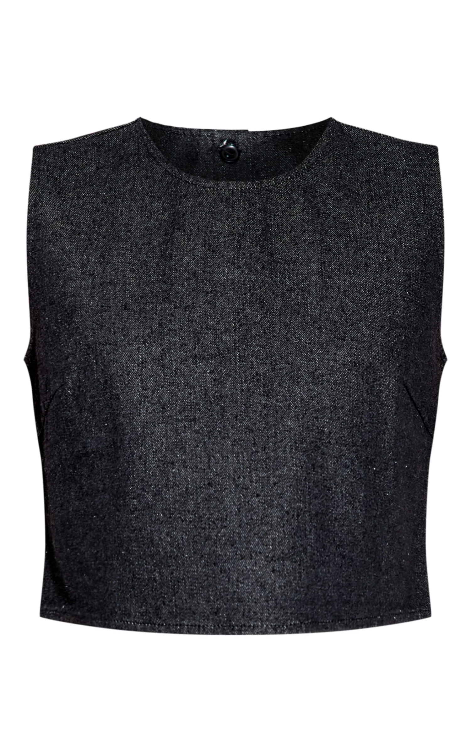 Prettylittlething Raw Indigo Wash Round Neck Boxy Denim Top 5 Prettylittlething Raw Indigo Wash Round Neck Boxy Denim Top - Image 5