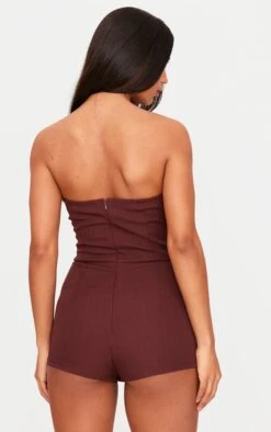 Prettylittlething Dark Wine Structured Woven Corset Detail Bandeau Romper -Pretty Little Thing Shop 20c521cf1b4ebf9dedb9f1f23929449e6b0f93d5 cnl3768 2
