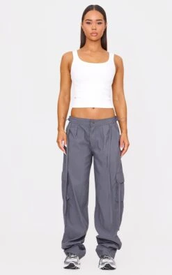 Prettylittlething Dark Grey Lightweight Shell Low Rise Cargo Ttrousers -Pretty Little Thing Shop 211bd228e34f9b78cb418fea3de4aac091db69e5 cnc2059 1