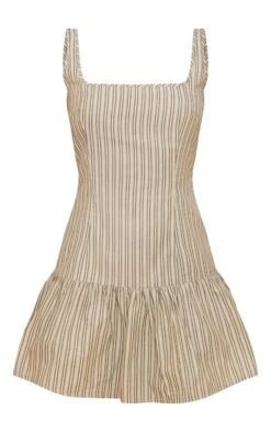 Prettylittlething Sage Green Striped Sleeveless Straight Neck Shift Dress -Pretty Little Thing Shop 21c7230c1f3445ac6408470922973123df844acc CNN4109 5 sage green striped sleeveless scoop neck shift dress