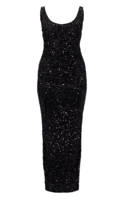 Prettylittlething Black Velvet Sequin Embellished Scoop Back Maxi Dess 9 Prettylittlething Black Velvet Sequin Embellished Scoop Back Maxi Dess -Pretty Little Thing Shop 21db0c4a1a92b4b2be29061f06669244f74317b4 cnk8855 5