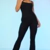 Black Ribbed Strappy Square Neck Flared Jumpsuit -Pretty Little Thing Shop 226783267ace7c910723c5bb81ab7b0073d70d85 cmw5471 3