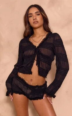 Prettylittlething Black Textured Woven Frill Hot Pants 9 Prettylittlething Black Textured Woven Frill Hot Pants -Pretty Little Thing Shop 2344b93b0025403d97699cf116e6aff558c103c0 cni5549 4