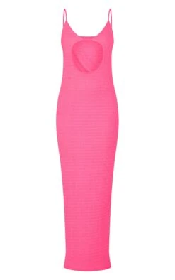 Prettylittlething Hot Pink Textured Cut Out Detail Strappy Midi Dress -Pretty Little Thing Shop 23800ce5fbda27586672711ec8572efc4b3d25ab cnj1123 5