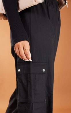 Prettylittlething Black Wide Leg High Waisted Cargo Pants -Pretty Little Thing Shop 238b266fe60ddef7dd397a2f608edc488ba3998d cmg9259 4